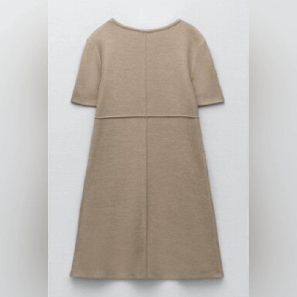 Stylish Tan Sweater Dress